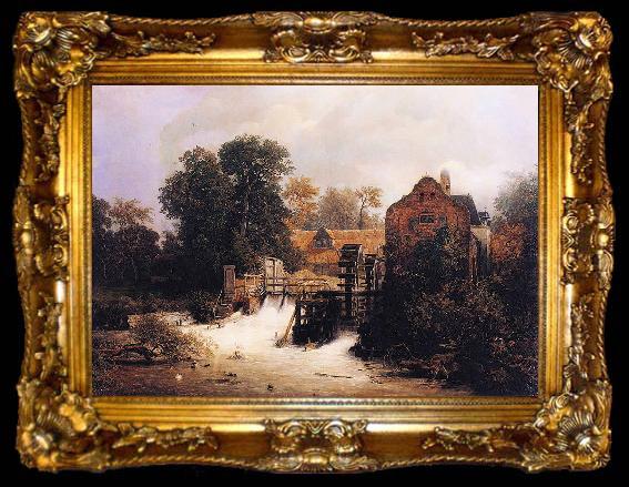 framed  Andreas Achenbach Material and Dimensions, ta009-2